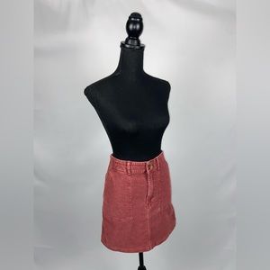 Mini skirt Pink Corduroy American Eagle Outfitters Size 8 Cotton Mini